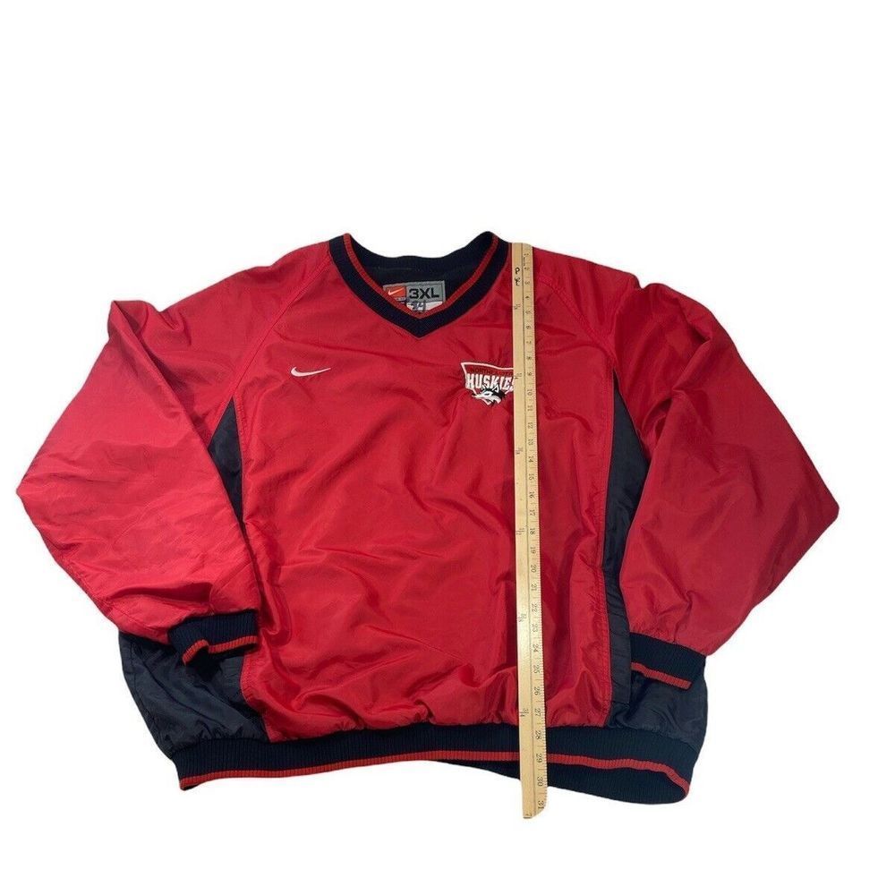 VTG Team Nike Northwestern Huskies Wind Breaker Jacket Pullover SZ 3XL Red - Picture 3 of 11